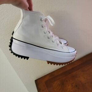 Converse Run Star Hike Platform Sneakers Womens 7.5 White